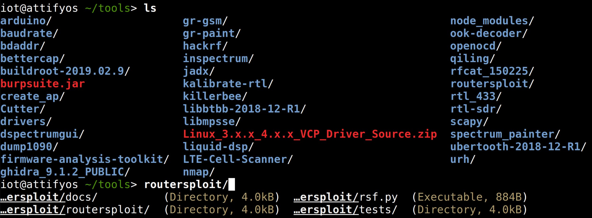 AttifyOS shell and tooling screenshot